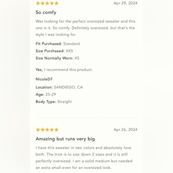 NWT Size S P2P 26inchThe NeedIt Oversized Mock Neck Sweater - Picture 7 of 16